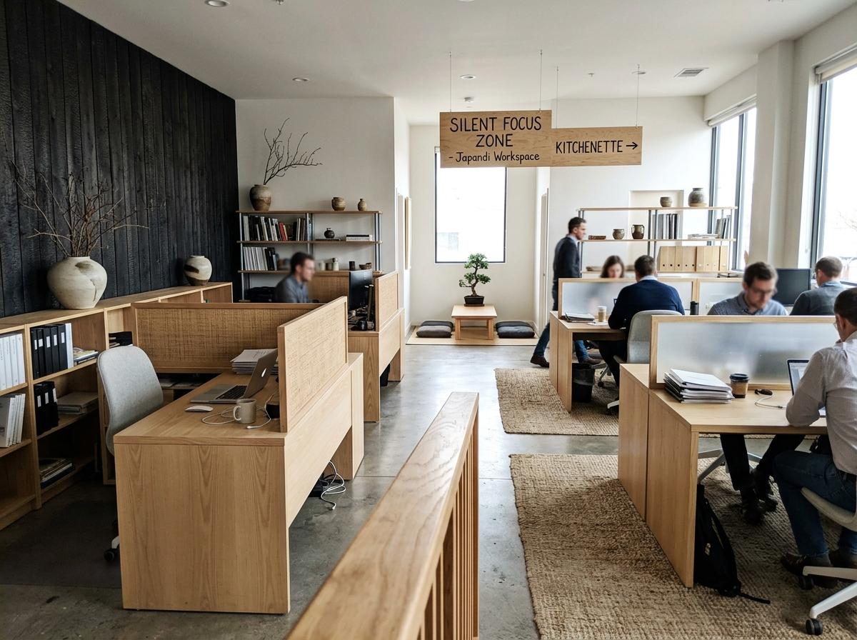 Walk Through An Organized Zen Japandi Office Concept