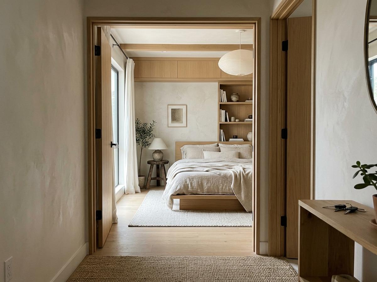 Walk Through This Refined Bedroom With A Japandi Neutral Palette