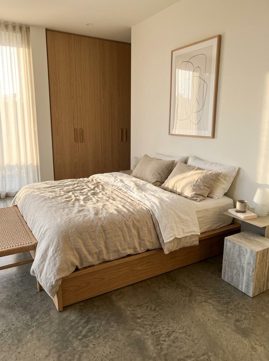 Where Luxury Meets Simplicity In A Modern Japandi Bedroom