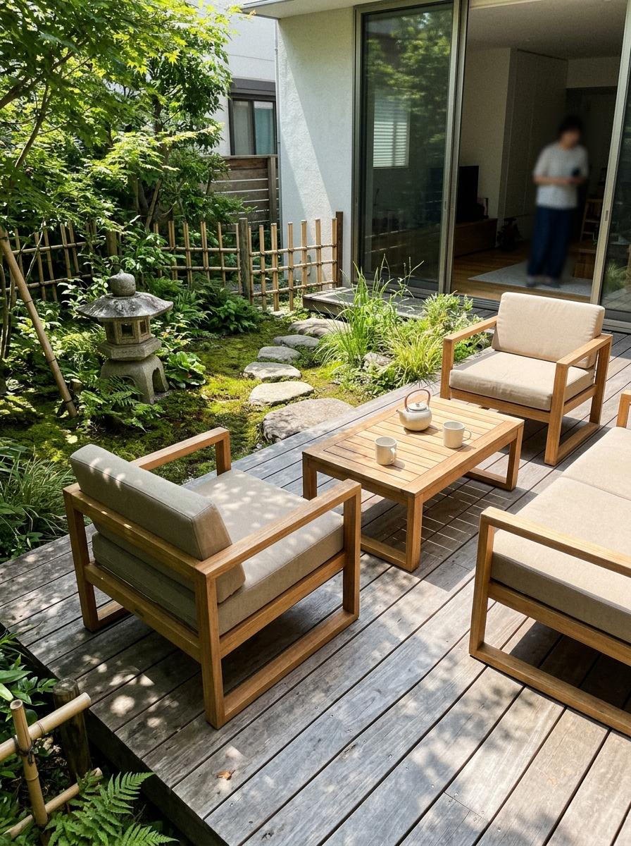 Zen Inspired Layouts Featuring Japandi Garden Furniture